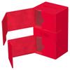 Ultimate Guard Twin Flip'n'Tray 200+, Deck Case for 200 Double-Sleeved TCG Cards + Dice Tray, Red, Independent Magnetic Closure & Microfiber Inner Lining view 4