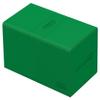 Ultimate Guard Twin Flip'n'Tray 200+, Deck Case for 200 Double-Sleeved TCG Cards + Dice Tray, Green, Independent Magnetic Closure & Microfiber Inner Lining view 2