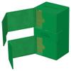 Ultimate Guard Twin Flip'n'Tray 200+, Deck Case for 200 Double-Sleeved TCG Cards + Dice Tray, Green, Independent Magnetic Closure & Microfiber Inner Lining view 4