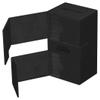 Ultimate Guard Twin Flip'n'Tray 200+, Deck Case for 200 Double-Sleeved TCG Cards + Dice Tray, Black, Independent Magnetic Closure & Microfiber Inner Lining view 4
