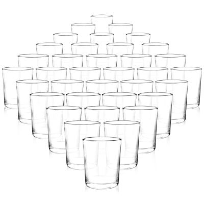 Comrzor Set of 36 Clear Tealight Candle Holders, Glass Votive Candle Holders Bulk, Floating Candle Holder for Table Centerpieces, Wedding Propose Party Home Decor