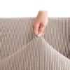 3 Piece T Cushion Sofa Slipcovers Thick Couch Cover Furniture Protector Stretch T Cushion Sofa Covers for 2 Cushion Couch with 2 Individual T Cushion Covers Washable (Khaki, Loveseat X-Large) (LJX) view 3