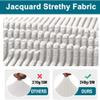 3 Piece T Cushion Sofa Slipcovers Thick Couch Cover Furniture Protector Stretch T Cushion Sofa Covers for 2 Cushion Couch with 2 Individual T Cushion Covers Washable (White, Loveseat) (LJX) view 4