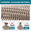 4 Piece T Cushion Sofa Slipcovers Thick Couch Cover Furniture Protector Stretch T Cushion Sofa Covers for 3 Cushion Couch with 3 Individual T Cushion Covers Washable (Khaki, Loveseat) (LJX) view 4