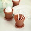 12 Terracotta Mini Flower Pot Dessert Cups Lid Shovel Spoon Party Decorations view 4