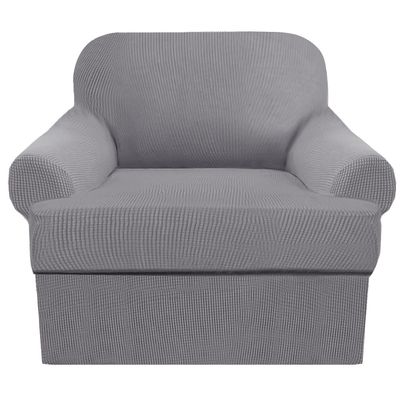2 Piece T Cushion Sofa Slipcovers Thick Couch Cover Furniture Protector Stretch T Cushion Sofa Covers for 1 Cushion Couch with LJX SOFA COVER