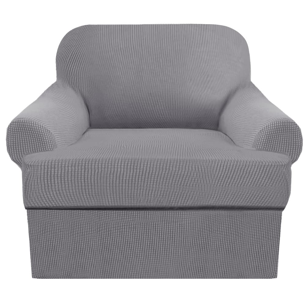 2 Piece T Cushion Sofa Slipcovers Thick Couch Cover Furniture Protector Stretch T Cushion Sofa Covers for 1 Cushion Couch with LJX SOFA COVER