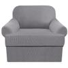 2 Piece T Cushion Sofa Slipcovers Thick Couch Cover Furniture Protector Stretch T Cushion Sofa Covers for 1 Cushion Couch with LJX SOFA COVER view 1
