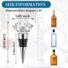 24 Pieces Crystal Wine Bottle Stopper Wine Stoppers Reusable Diamond Plug Beverage Corks Decorative Stopper Kits with Individual Present Box for Parties Wedding view 2