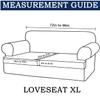 3 Piece T Cushion Sofa Slipcovers Thick Couch Cover Furniture Protector Stretch T Cushion Sofa Covers for 2 Cushion Couch with 2 Individual T Cushion Covers Washable (Blue, Loveseat X-Large) view 3