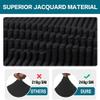 3 Piece T Cushion Sofa Slipcovers Thick Couch Cover Furniture Protector Stretch T Cushion Sofa Covers for 2 Cushion Couch with 2 Individual T Cushion Covers Washable (Black, Loveseat X-Large) view 4