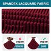 3 Piece T Cushion Sofa Slipcovers Thick Couch Cover Furniture Protector Stretch T Cushion Sofa Covers for 2 Cushion Couch with 2 Individual T Cushion Covers Washable (Burgundy, Loveseat X-Large) view 4