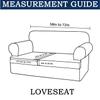 3 Piece T Cushion Sofa Slipcovers Thick Couch Cover Furniture Protector Stretch T Cushion Sofa Covers for 2 Cushion Couch with 2 Individual T Cushion Covers Washable (Burgundy, Loveseat) view 3