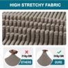 3 Piece T Cushion Sofa Slipcovers Thick Couch Cover Furniture Protector Stretch T Cushion Sofa Covers for 2 Cushion Couch with 2 Individual T Cushion Covers Washable (Taupe, Loveseat X-Large) view 4