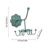BOOMLATU Wall Mounted Green Jewelry Organizer,Shabby Chic Rustic Hanging Earring Holder Jewelry Display for Necklace, Earrings, Rings, Belt, Hat view 2