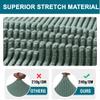 3 Piece T Cushion Sofa Slipcovers Thick Couch Cover Furniture Protector Stretch T Cushion Sofa Covers for 2 Cushion Couch with 2 Individual T Cushion Covers Washable (Green, Loveseat X-Large) (LJX) view 4