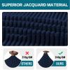 3 Piece T Cushion Sofa Slipcovers Thick Couch Cover Furniture Protector Stretch T Cushion Sofa Covers for 2 Cushion Couch with 2 Individual T Cushion Covers Washable (Navy, Loveseat X-Large) view 4