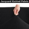 2 Piece T Cushion Sofa Slipcovers Thick Couch Cover Furniture Protector Stretch T Cushion Sofa Covers for 1 Cushion Couch with 1 Individual T Cushion Covers Washable (Black, Chair), LJX view 4