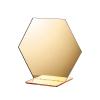 5 Gold 5" Hexagon Acrylic Stands Table Numbers Sign Holders Party Decorations view 1