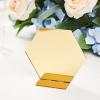 5 Gold 5" Hexagon Acrylic Stands Table Numbers Sign Holders Party Decorations view 2