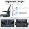 Primy Office Chair Ergonomic Desk Chair with Adjustable Lumbar Support and Height, Swivel Breathable Desk Mesh Computer Chair with Flip up Armrests for Conference RoomDark Gray view 3
