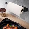 Paper Towel Holders-Blcak,Paper Towels Rolls - for Kitchen,Paper Towels Bulk- Self-Adhesive Under Cabinet,Both Available in Adhesive and Screws,Stainless Steel(Black 2PC) view 2