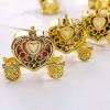 12 Gold 4" Long Mini Heart Carriage Favor Holders Wedding Party Home Supplies view 4