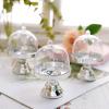 12 Silver Clear 3" Tall Mini Cake Stands With Dome Favor Holders Party Supplies view 1