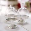 12 Silver Clear 3" Tall Mini Cake Stands With Dome Favor Holders Party Supplies view 3