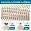 3 Piece T Cushion Sofa Slipcovers Thick Couch Cover Furniture Protector Stretch T Cushion Sofa Covers for 2 Cushion Couch with 2 Individual T Cushion Covers Washable (Nature, Loveseat X-Large) (LJX) view 4