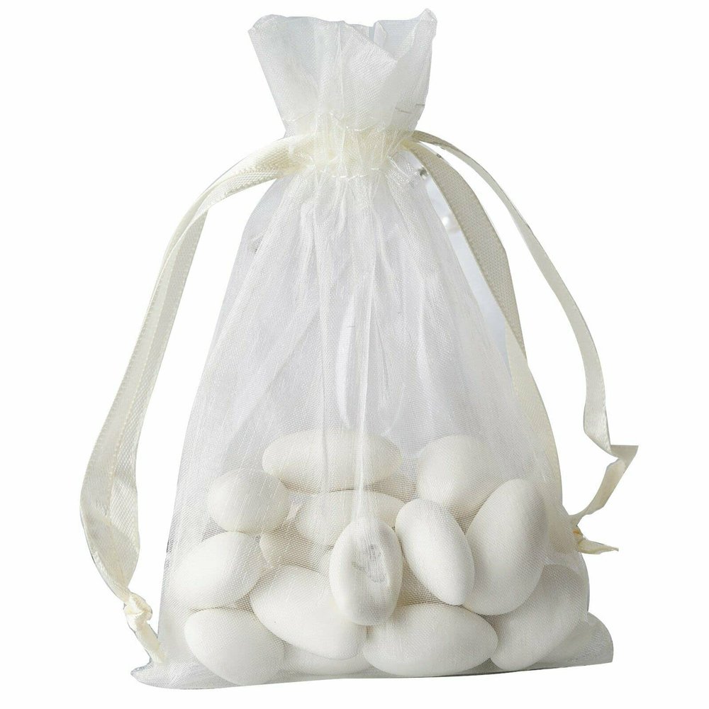 10 Pcs 4x6" Ivory Organza Favor Bags Wedding Party Reception Favors
