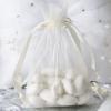 10 Pcs 4x6" Ivory Organza Favor Bags Wedding Party Reception Favors view 2