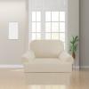 2 Piece T Cushion Sofa Slipcovers Thick Couch Cover Furniture Protector Stretch T Cushion Sofa Covers for 1 Cushion Couch with 1 Individual T Cushion Covers Washable (Nature, Chair) view 2