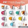 RFAQK 700PCs Cake Decorating Kit with Baking Supplies - Cake Turntable for Decorating with Baking Pans, Leveler, 24 Numbered Piping Tips, 2 Spatulas, Fondant Tools, Video Course, Pattern Chart & More view 3