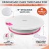 RFAQK 700PCs Cake Decorating Kit with Baking Supplies - Cake Turntable for Decorating with Baking Pans, Leveler, 24 Numbered Piping Tips, 2 Spatulas, Fondant Tools, Video Course, Pattern Chart & More view 4