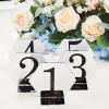 5 Silver 5" Hexagon Acrylic Stands Table Numbers Sign Holders Party Decorations view 2