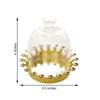 12 Gold Clear 4" Tall Mini Crown Jars With Dome Favor Holders Party Supplies view 3