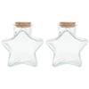 Glass Storage Jars 2pcs Star Shaped Clear Glass Jars Bottles Small DIY Hanging Bottles with Cork DIY Vial For Wishing Drifting Message s Small view 1