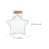Glass Storage Jars 2pcs Star Shaped Clear Glass Jars Bottles Small DIY Hanging Bottles with Cork DIY Vial For Wishing Drifting Message s Small view 2
