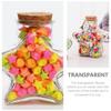 Glass Storage Jars 2pcs Star Shaped Clear Glass Jars Bottles Small DIY Hanging Bottles with Cork DIY Vial For Wishing Drifting Message s Small view 3