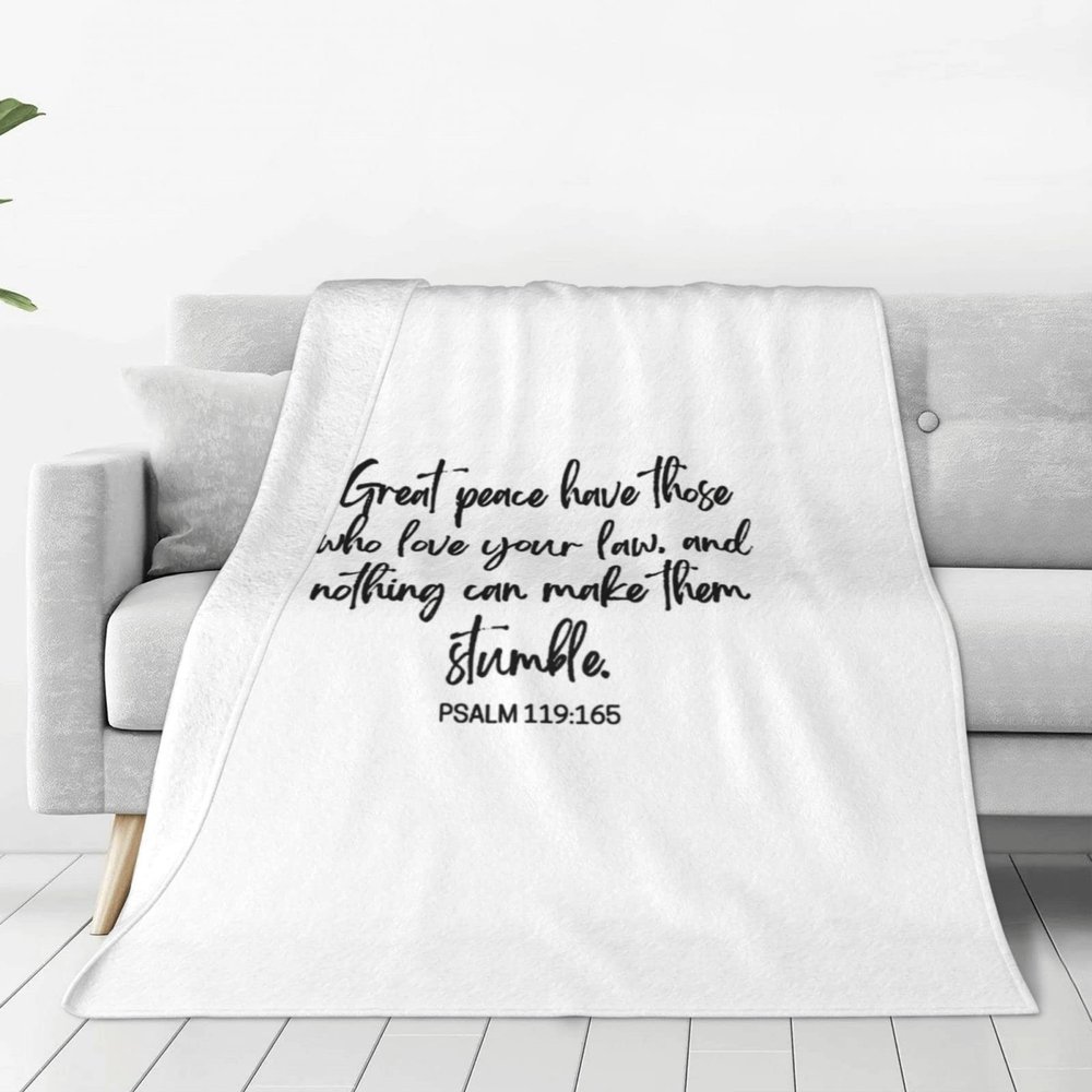 Bible Verse Blanket Air Conditioning Blanket Blanket Soft, Jesus Throw Blanket Flannel Christian Blanket(50"x40")