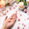 150 Pieces Vase Filler Faux Pearls Vase Makeup Beads No Hole Gloss Bead Mixed Sizes Round Pearl for Home Party Wedding Decor, 8/14/20 mm(Rose Gold) view 4