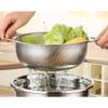 1pcs Stainless Steel Fine Mesh Kitchen Strainer, 195mm 225mm 255mm 285mm Vegetable Fruit Drainer Sieve With Hang Ring Fine 2mm Hole (Size : Diameter 225mm) view 1