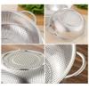 1pcs Stainless Steel Fine Mesh Kitchen Strainer, 195mm 225mm 255mm 285mm Vegetable Fruit Drainer Sieve With Hang Ring Fine 2mm Hole (Size : Diameter 225mm) view 4