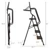 WiberWi 4 Step Ladder with Handrails Folding Step Stool with Tool Plateform, 330 lb Capacity Step Stools for Adults Portable Ladder for Home Kitchen Steel Frame with Non-Slip Wide Pedal view 3