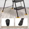 WiberWi 4 Step Ladder with Handrails Folding Step Stool with Tool Plateform, 330 lb Capacity Step Stools for Adults Portable Ladder for Home Kitchen Steel Frame with Non-Slip Wide Pedal view 4