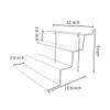 BYCY Display Stand 4 Tier Black Display Riser 2 Pack Displays Perfume Organizers Tiered for Decoration and Cupcakes Dessert Stand Makeup Stand Cabinet Countertops (12*6-clear) view 2
