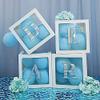 2 Pcs White 12" Transparent Balloon Boxes With Trim Centerpiece Decorations view 1