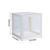 2 Pcs White 12" Transparent Balloon Boxes With Trim Centerpiece Decorations view 3