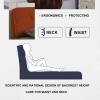 Wedge Headboard Cushion Sofa Bed Large Upholstered Headboard,Bed Backrest Reading Support Pillow Lumbar Pad with Removable Washable Cover,E,No headboard 70.8"/180cm view 4